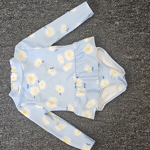 Carter's Baby Girls Daisies Long Sleeve Swimsuit 9M